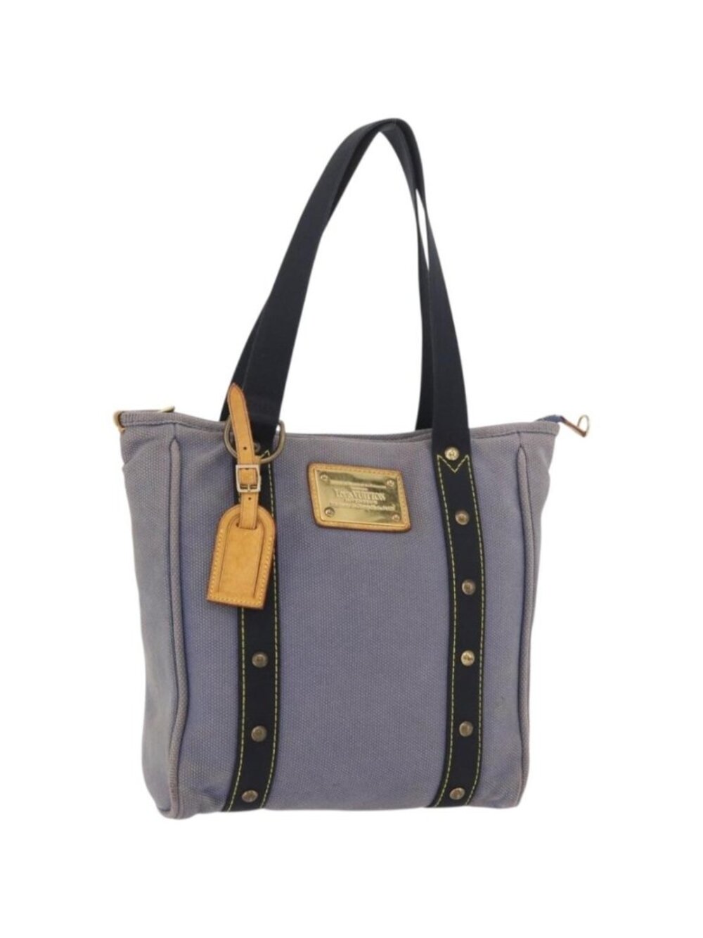LOUIS VUITTON Antigua Cabas MM Tote Bag Blue M40087